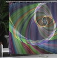 thumbnail image 4 of Ambesonne Digital Shower Curtain, Spiral Motion, 69"Wx75"L, Green Purple, 4 of 5