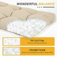 thumbnail image 4 of BPS 76" x 22" x 5" Tufted Chaise Lounge Cushion, Water-Resistant Outdoor Wicker Patio Chair Cushion, Set of 2 - Khaki, 4 of 9