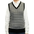 thumbnail image 3 of Blue Ocean Womens Houndstooth Sweater Vest (lsv-269), 3 of 4