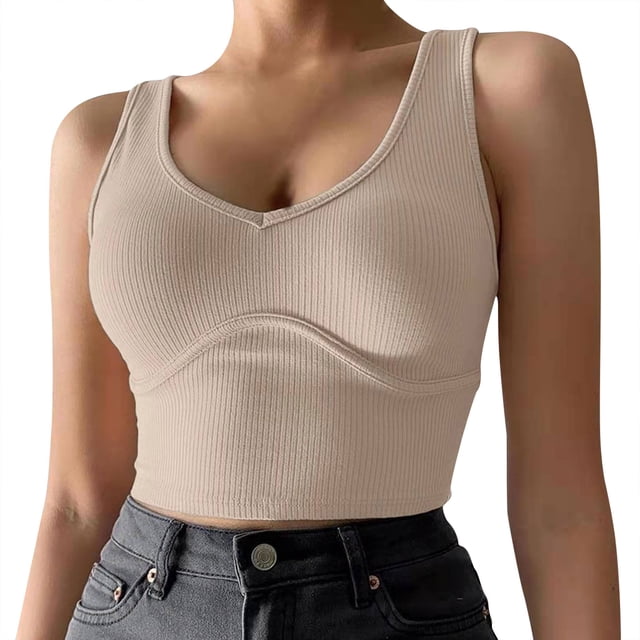 DPTALR Femmes Décontracté Uni Sans Manches Bandeau Gilet Base Chemise Hauts