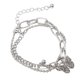 thumbnail image 1 of Pulsera de capas de plata antigua con colgante delicado, joyería con dije de aleación ajustable para niñas, 1 of 8