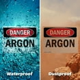 thumbnail image 6 of (2 Pack) Argon OSHA Danger Sign 18 Inch X 12 Inch Plastic Sign, Weather Resistant, UV Protected for Workplace, Business, and Construction Site, Made in the USA, 6 of 8
