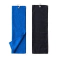 thumbnail image 3 of Golf Towel Waffle Pattern Cotton With Carabiner Cleaning Towels Black/Blue T4K4, 3 of 6