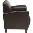 thumbnail image 2 of Office Star Products Mocha Bonded Leather Breeze Club Chair With Cherry Finish Legs. Rated For 300 Lbs. Shipped Semi K/D., 2 of 4