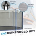 thumbnail image 3 of Plexalife Trampoline Safety Enclosure Set including Net, 6 Poles (with 6 pole caps), Pole Foam Sleeves - Fits 12ft Round Trampoline Frame - Installs Outside the Frame, 3 of 7