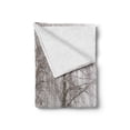 thumbnail image 2 of Winter Soft Flannel Fleece Blanket, Bench in the Park on a Snowy Cold Winter Day in Storm Wind Blizzard Holiday Picture, Cozy Plush for Indoor and Outdoor Use, 60" x 80", White Brown, by Ambesonne, 2 of 6