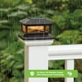 thumbnail image 6 of Better Homes & Gardens Nico Solar Powered Black Outdoor LED Deck Post Cap Light, 20 Lumens, 6 of 9