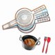 thumbnail image 3 of 2pcs Silicone Baking Mat Silicone Bread Mat for Dough Transport Black and Red 53cm, 3 of 3