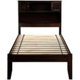 thumbnail image 3 of Leo & Lacey Solid Wood Twin XL Platform Bed with USB Charger in Espresso, 3 of 5
