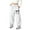 Bow#3-White, variant on Girls High Waisted Uniform Jogger Pants Elastic Waist Drawstring Jogger Pants Cute Bow Printed Sports Pants with Pockets, Bronze 13-14Y