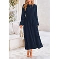thumbnail image 3 of PRETTYGARDEN Women's Fall Spring Elegant Long Sleeve Maxi Dress Swiss Dot A Line Flowy Casual Holiday Party Going Out Dresses, 3 of 10