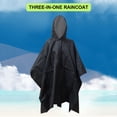 thumbnail image 3 of Chubasquero impermeable para hombre y mujer chaqueta de lluvia tienda impermeable Ehuebsd para exteriores senderismo viajes escalada y Camping, 3 of 7