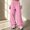Pink, variant on QSAWXQZ Womens High Waisted Wide Leg Sweatpants Elastic Waist Pockets Athletic Pants M