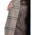 thumbnail image 5 of INSPIRE CHIC Women's Plaid Shawl Collar Belted Wrap Winter Coat XL Khaki Houndstooth, 5 of 6