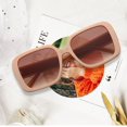thumbnail image 2 of Shiyou Lunettes de Soleil Surdimensionnées Monture Carrée Femmes Rétro Protection UV400 Tendance, 2 of 4