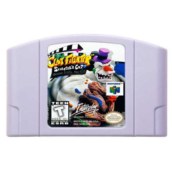 Video Games Compatible for the n64 console, replacement cartridge for Clay Fighter - Sculptor's Cut NTSC