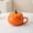 Orange, variant on Ceramic Pumpkin Bowl With Lid | Microwaveable Thanksgiving Tableware | Orange Porcelain Pumpkin-Shaped Serving Dish | Oven Safe | 1 Piece | 7.08in Diameter