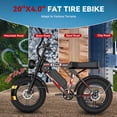 thumbnail image 5 of VortexRider 1500W Electric Bike for Adults, 20" Fat Tire E-Mountain Bikes, 48V 17.5Ah 32MPH Ebike for Adults Full Suspension UL2849, 5 of 5