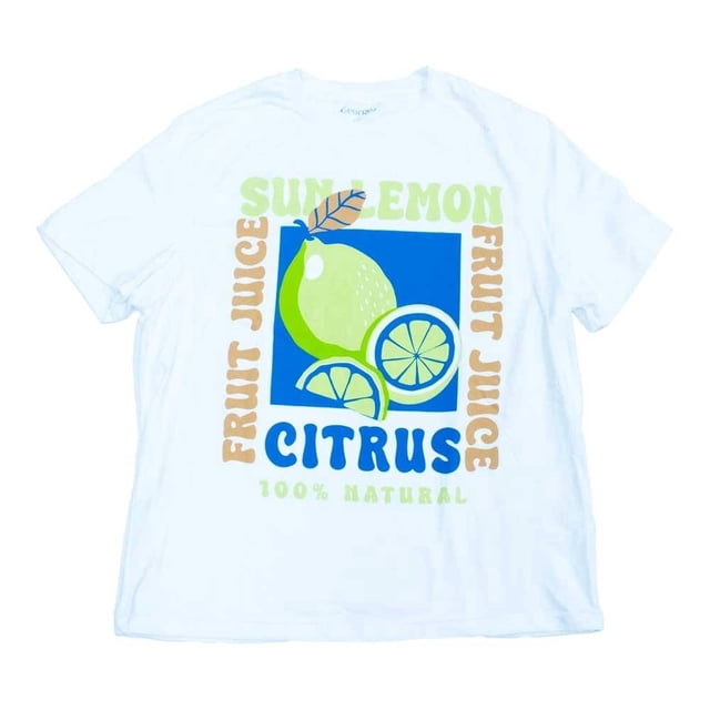 Playera George para Caballero Sunlemon Blanco Talla EG