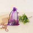thumbnail image 5 of 100pcs Organza Bags, 4 x 6 inches Christmas Wedding Favors Gift Drawstring Bags Jewelry Pouches Candy Pouches(Purple), 5 of 15