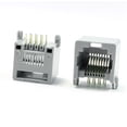 thumbnail image 1 of 30 Pcs Conector hembra RJ45 PCB 8P8C de carcasa plástica gris de 14.5 mm de altura, 1 of 1