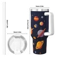 thumbnail image 4 of Sikiie Space Planet Insulated Stainless Water Bottle Lid Travel Mug Cup Insulated Tumblers Cup 40oz Ice Bully With Handle, 4 of 8