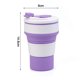 thumbnail image 2 of Taza de café plegable para viaje Taza plegable de silicona con tapa Botella portátil reutilizable duradera para acampar MFZFUKR CPB-US-WZY6-3, 2 of 5