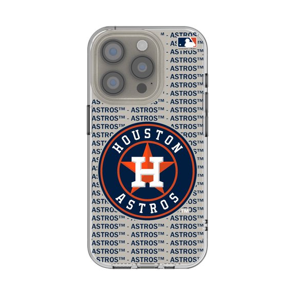 Houston Astros Text Backdrop Clear iPhone Case