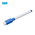 thumbnail image 3 of Uxcell Dry Erase Marker Pens Dark Blue Ink Fine Point Low Odor Whiteboard with Eraser Cap, 30 Pack, 3 of 6