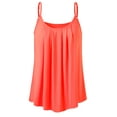 thumbnail image 1 of Doublju Women's Front Pleated Cami Tank Top with Plus Size, 1 of 3