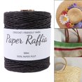 thumbnail image 1 of Crochet rafia hilo de papel de 15 mm rafia cuerda redonda de cuerda 328 yardas para bolsas de crochet gorro de playa tejido de bricolaje de verano Negro, 1 of 8