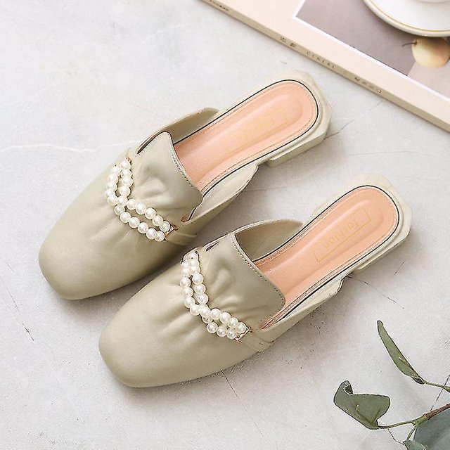 Women's Fashion Comfort Slip On Mules Walking Working Nonslip Flats Lighweight Flat ClogsEU 36.5