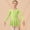 Green, variant on SERTG Girls Long Sleeve V-Neck Skirt Solid Color Practice Wear Dress Kids Dance Gymnastics Outfit Skirts(Light Blue#1,11 Years)