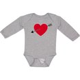 thumbnail image 3 of Inktastic Valentines Day Heart Arrow Boys or Girls Long Sleeve Baby Bodysuit, 3 of 5