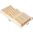 thumbnail image 7 of Kitchen Knife Holder for Drawer Solid Wood Universal Knife Block Without Knives,Bamboo home & chef Knife in-Drawer Organizer Insert,Premium Under Cabinet Knife Storage (7 knife holder), 7 of 7