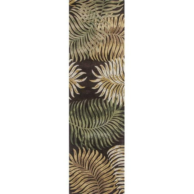 HomeRoots 352479 2 ft. 3 in. x 8 ft. Runner Wool Espresso Area Rug