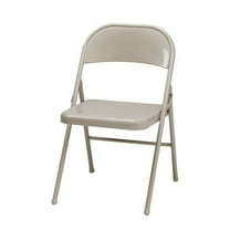 All steel folding chair single brace - Buff