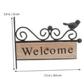 thumbnail image 6 of OUNONA Welcome Wall Adornment Wooden Iron Bird Wall Ornament for Cafe Store Shop, 6 of 8