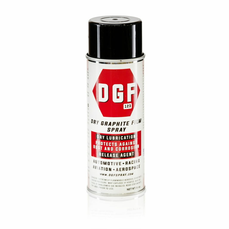 DGF Dry Graphite Film Spray Anticorrosive Lubricant, Quick-Drying, Black,  Matte Finish