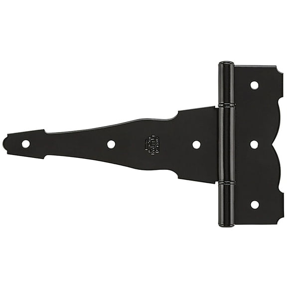 National Hardware - SPB841 8" Ornamental T-Hinge - Black