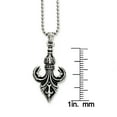thumbnail image 2 of Chisel Stainless Steel Antiqued and Polished Fleur de lis 24in Necklace, 2 of 2