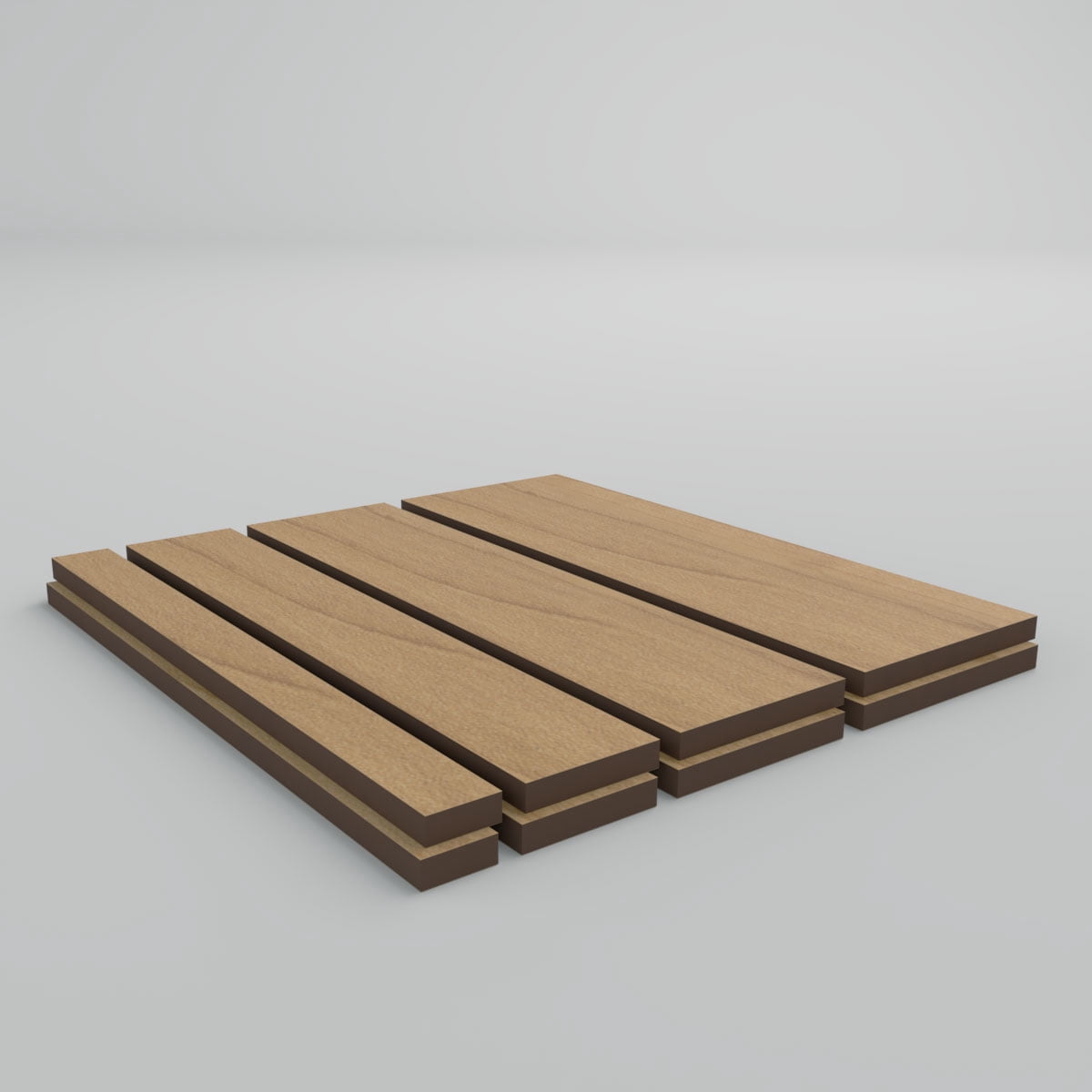 Ekena Millwork 12"L x 3/8"T Adjustable Wood Slat Wall Panel Sample Kit, Maple (contains 8 slats total)