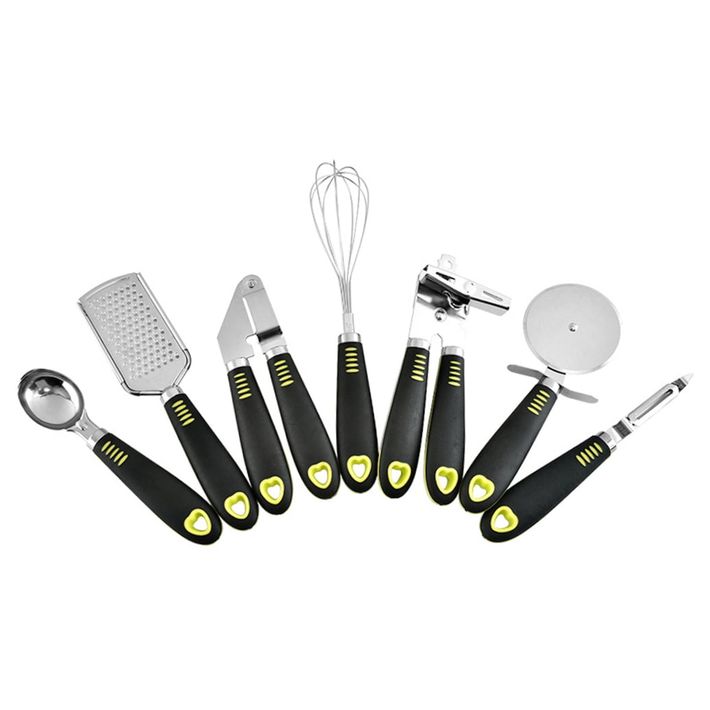 WHAMVOX Kitchen Utensils Set with Stainless Steel and PP Handles for Comfortable Grip and Easy Cleaning Assorted Color 7 Pieces