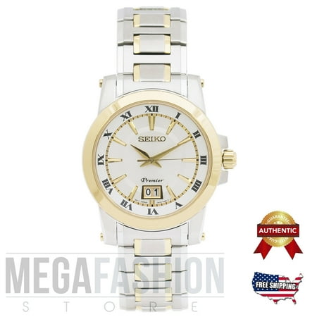Seiko Kinetic Perpetual Calendar - MEN?S TWO TONE PREMIER PERPETUAL CALENDAR QUARTZ STAINLESS STTEL WATCH SUR016P1