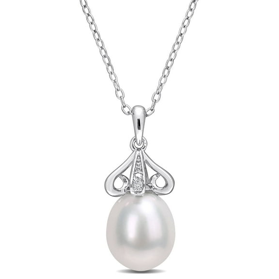Everly Women's 8.5mm Cultured Pearl Sterling Silver Pendant