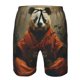 thumbnail image 3 of Balery Jungle Meditating Panda Traje de Baño Estilo Hawaiano para Hombre, Shorts de Secado Rápido con Bolsillos-XX-Large, 3 of 6