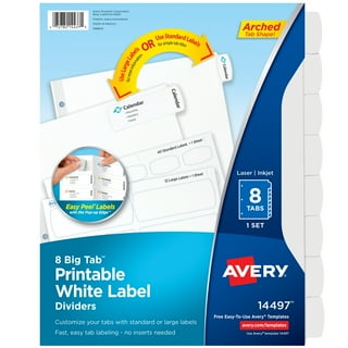 Avery Printable Repositionable Tabs, 1-1/4", Assorted, 96 Tabs (16281 ...