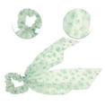 thumbnail image 3 of Unique Bargains 1 Pc Stylish Floral Ribbon Hair Elastics Hair Ties Beige Green, 3 of 5