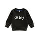 thumbnail image 1 of Gibobby Sudaderas para niños pequeños, playera de algodónNiños Niñas Manga Larga Tops Sudadera Traje(Negro, 5-6 Años), 1 of 2
