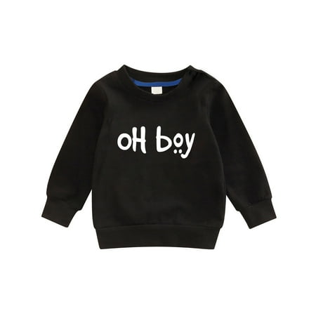 

Zlekejiko Child Kids Toddler Baby Boys Girls Letter Long SleeveTops Sweatshirt Outfit